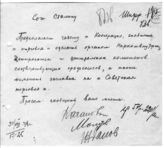 Документ 42. док.42: Шифротелеграмма Кагановича, Молотова и Жданова Сталину в Сочи