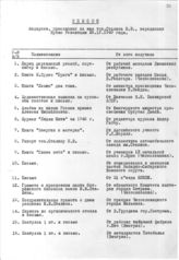 Документ 6. док.6: Список подарков, полученных на имя Сталина и переданных Музею Революции
