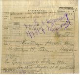 Дело 1794. Телеграмма РВС Юго-Западного фронта о противнике в районе Кульчин–Староконстантинов